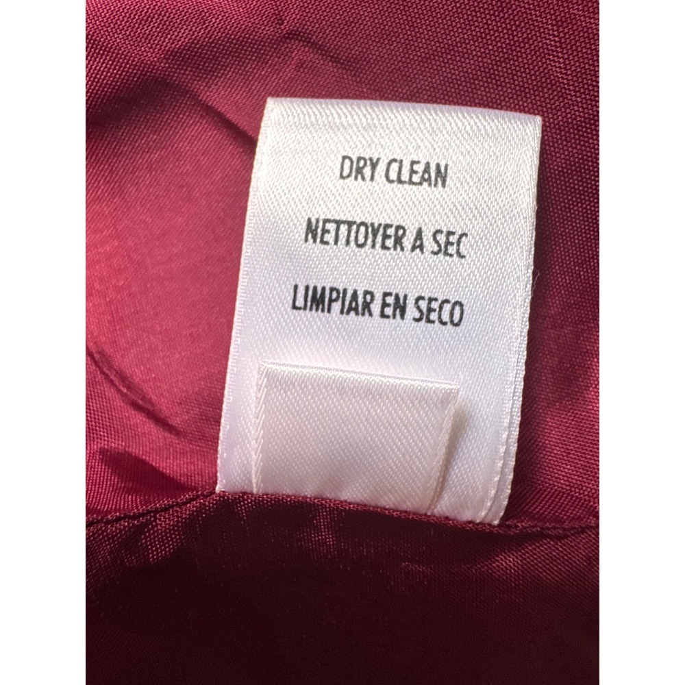 Casual Corner Annex Petite P Burgundy Velvet Blazer Jacket Y2K Tailored - Picture 8 of 8